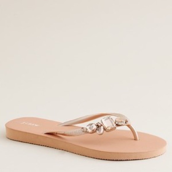 J. Crew Shoes - J. Crew bejeweled bling flip flop